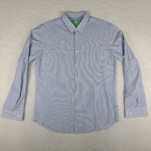 Boss Hugo Boss Shirt Mens XL Blue White Striped C-Bustal Dress‎ Button Up
